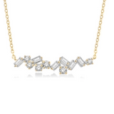 Baguette and Round Bar Necklace