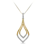 Double Open Frame Diamond Pendant