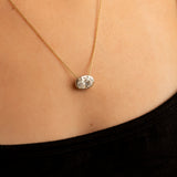 Bezel Set CZ Oval Necklace