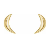 Crescent Moon Stud Earrings