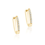 Claw Set Diamond Huggie Hoops