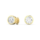 Lab Diamond Round Bezel Studs