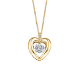 Diamond In Motion Heart Pendant