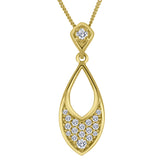 Tear Drop Diamond Necklace
