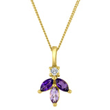 Amethyst & Diamond Necklace