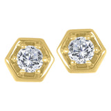 Canadian Diamond Hexagon Studs