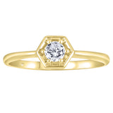 Canadian Diamond Hexagon Ring