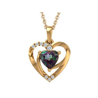 Mystic Topaz Heart Necklace