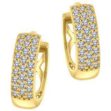 Pave Diamond Huggies