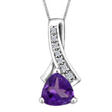 Amethyst & Diamond Pendant