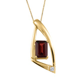 Garnet & Diamond Necklace