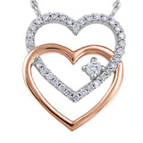 Double Heart Diamond Pendant