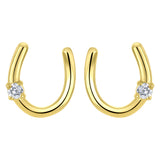 Canadian Diamond Horseshoe Studs