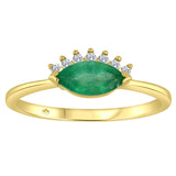 Marquise Cut Emerald Ring