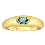 Blue Topaz Bezel Ring