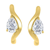 Pear Wave Lab Diamond Earrings