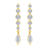 Marquise & Round Lab Diamond Earrings