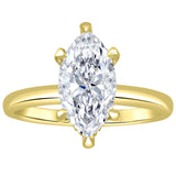 Marquise Hidden Halo Lab Diamond Ring