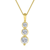Triple Bezel Lab Diamond Pendant