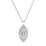 Halo Marquise Lab Diamond Pendant