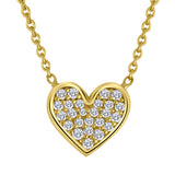Lab Diamond Pave Heart Necklace