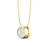 Lab Diamond Round Bezel Pendant