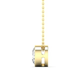 Lab Diamond Round Bezel Pendant