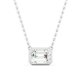 Lab Diamond Emerald Bezel Pendant