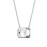 Lab Diamond Emerald Bezel Pendant