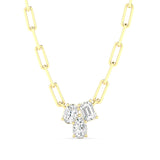 Lab Diamond Multi Shape Cluster Necklace