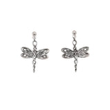 Silver Dragonfly Petite Dangle Studs