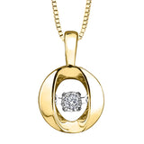Dancing Diamond Pulse Circle Pendant