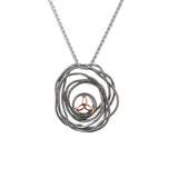 Darkened Silver and 10k Rose Gold Celtic Cradle Of Life Pendant