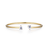 Pear CZ Bangle Bracelet