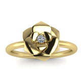 Camellia Flower Diamond Ring