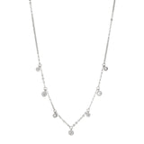 CZ Milgrain Station Necklace