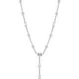 Multi-Shape CZ Y-Drop Necklace