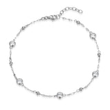 CZ Fancy Link Anklet