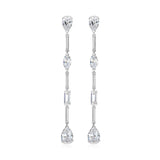 CZ Multi-Shape Drop Earrings