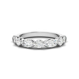 Lab Diamond Marquise & Round Band