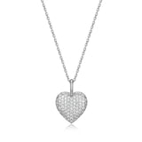 CZ Puffy Heart Necklace