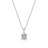 Emerald Cut CZ Adjustable Necklace