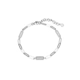 Paperclip CZ Bracelet