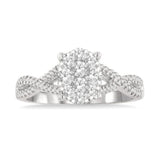 Lovebright 0.60ct Oval Diamond Twisted Ring