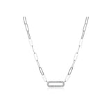 Paperclip CZ Necklace