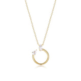 Two Stone Circle Pendant