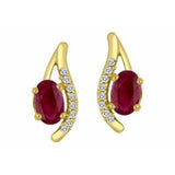 Diamond Garnet Earrings