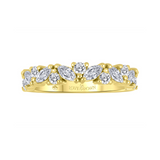 Marquise & Round Lab Diamond Band