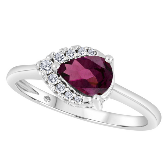 Rhodolite and Diamond Ring