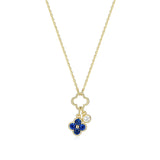 Blue Flower Charm Necklace